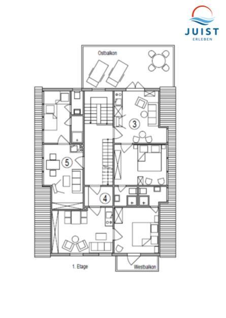 Haus Deichgraf 174 - Wohnung 4 Juist Exterior photo